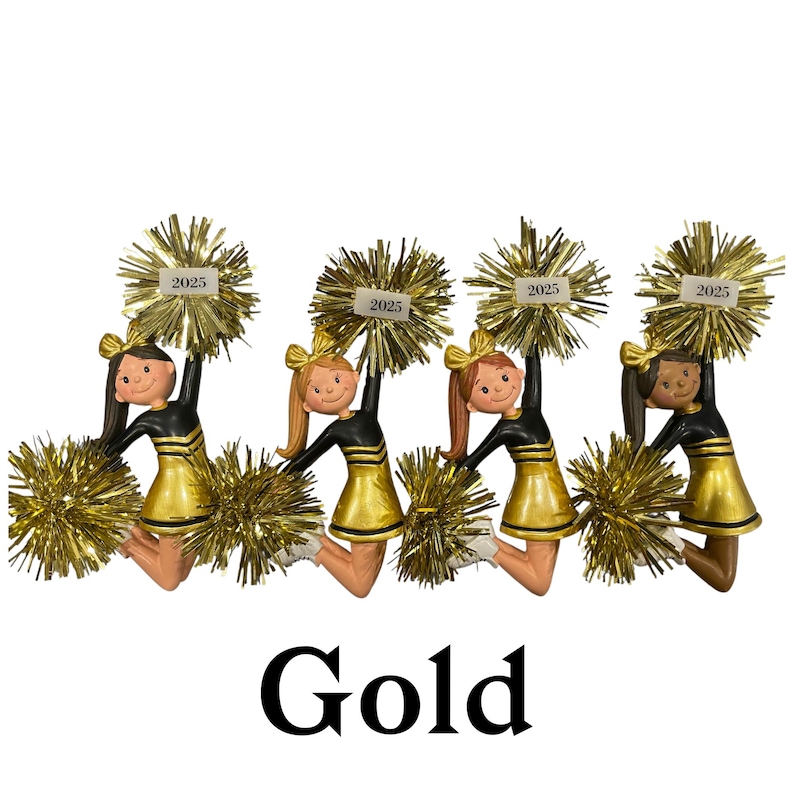 Personalized Cheerleader Ornament: Custom Uniform & Pom Poms image 10
