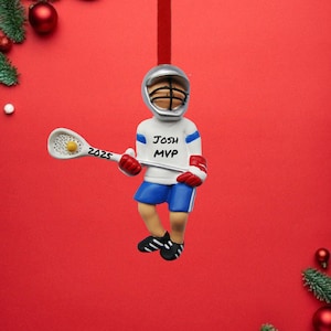 Custom Lacrosse Christmas Ornament: Personalized Sports Gift