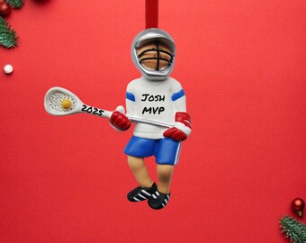 Custom Lacrosse Christmas Ornament: Personalized Sports Gift