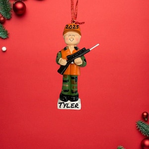 Hunter Ornament - Personalized Hunting Ornament - Hunter Gift - Hunter Christmas Ornament - Huntsman