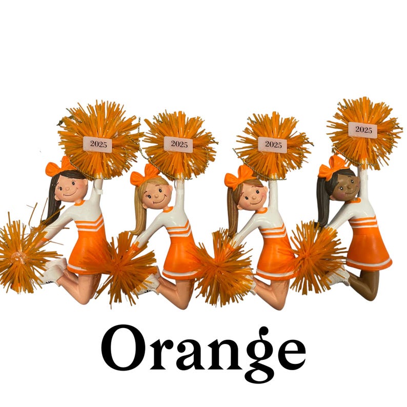 Personalized Cheerleader Ornament: Custom Uniform & Pom Poms image 12