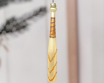 Mazza da baseball, decorazione natalizia in vetro per giocatori, allenatori e tifosi