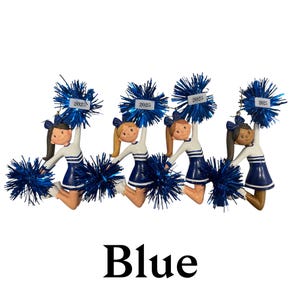 Personalized Cheerleader Ornament: Custom Uniform & Pom Poms image 9
