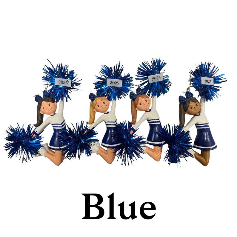 Personalized Cheerleader Ornament: Custom Uniform & Pom Poms image 9