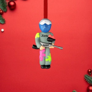 Paintball Ornament, Personalisierte Paintball Geschenke Weihnachten 2023, Paintball Geschenke für Paintball, Paintball Party Lasertag Ornament 2023