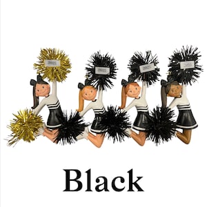 Personalized Cheerleader Ornament: Custom Uniform & Pom Poms image 8