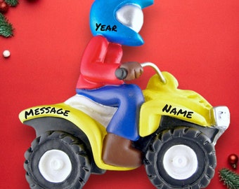 Personalized ATV Ornament - Custom Four Wheeler Christmas Decoration