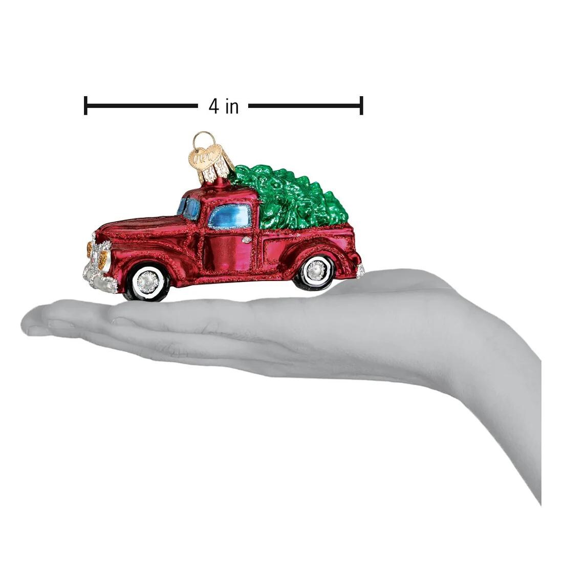 Resina personalizzata natale camion rosso globo d'acqua decorazioni per la casa