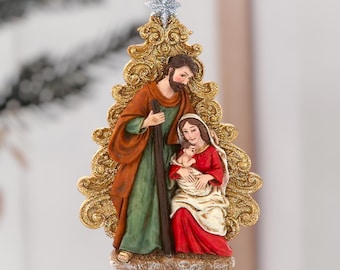 Décoration d'arbre de la Nativité pour décoration de Noël peinte à la main