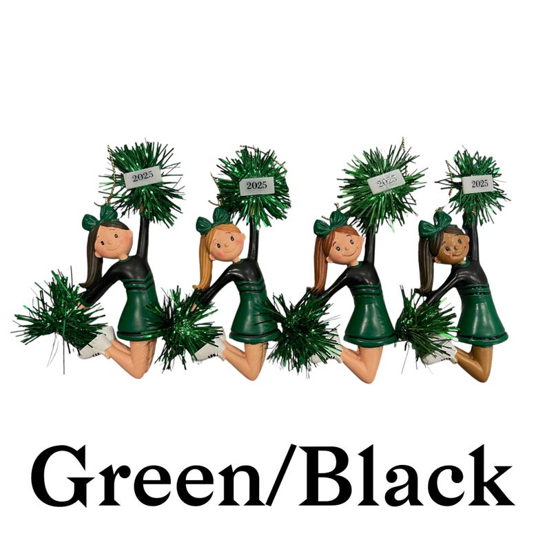 Personalized Cheerleader Ornament: Custom Uniform & Pom Poms image 18