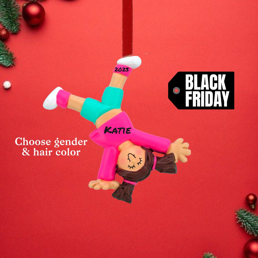 Personalized Tumbling or Cartwheel Girl Boy Christmas Ornament Etsy UK