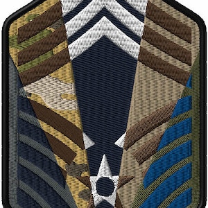 Multi Uniform Rank Patches Air Force (ABU, Blues, DBU, BDU) Military Chevrons.