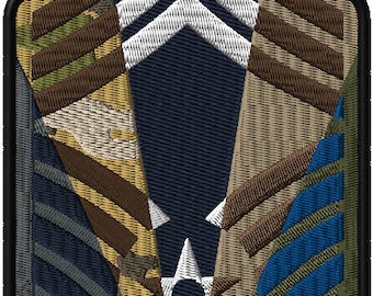 Multi Uniform Rank Patches Air Force (ABU, Blues, DBU, BDU) Military Chevrons.