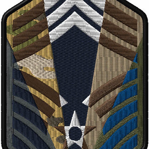 Multi Uniform Rank Patches Air Force (ABU, Blues, DBU, BDU) Military Chevrons.