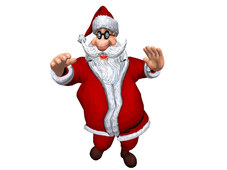 Santa Claus Twitch Emote. Transparent Animated Dancing Santa Claus