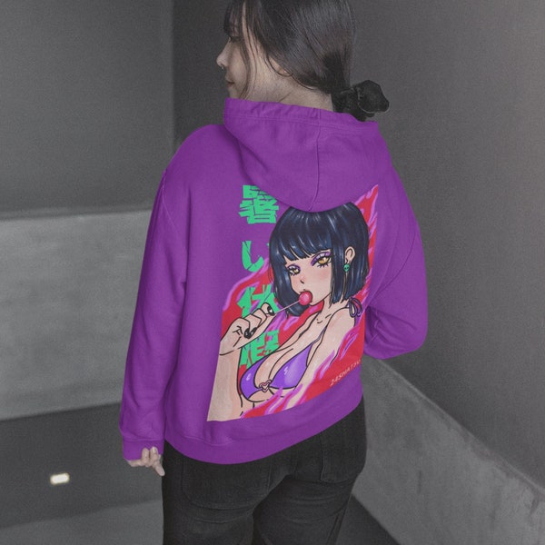 Pink Hoodie Anime Etsy