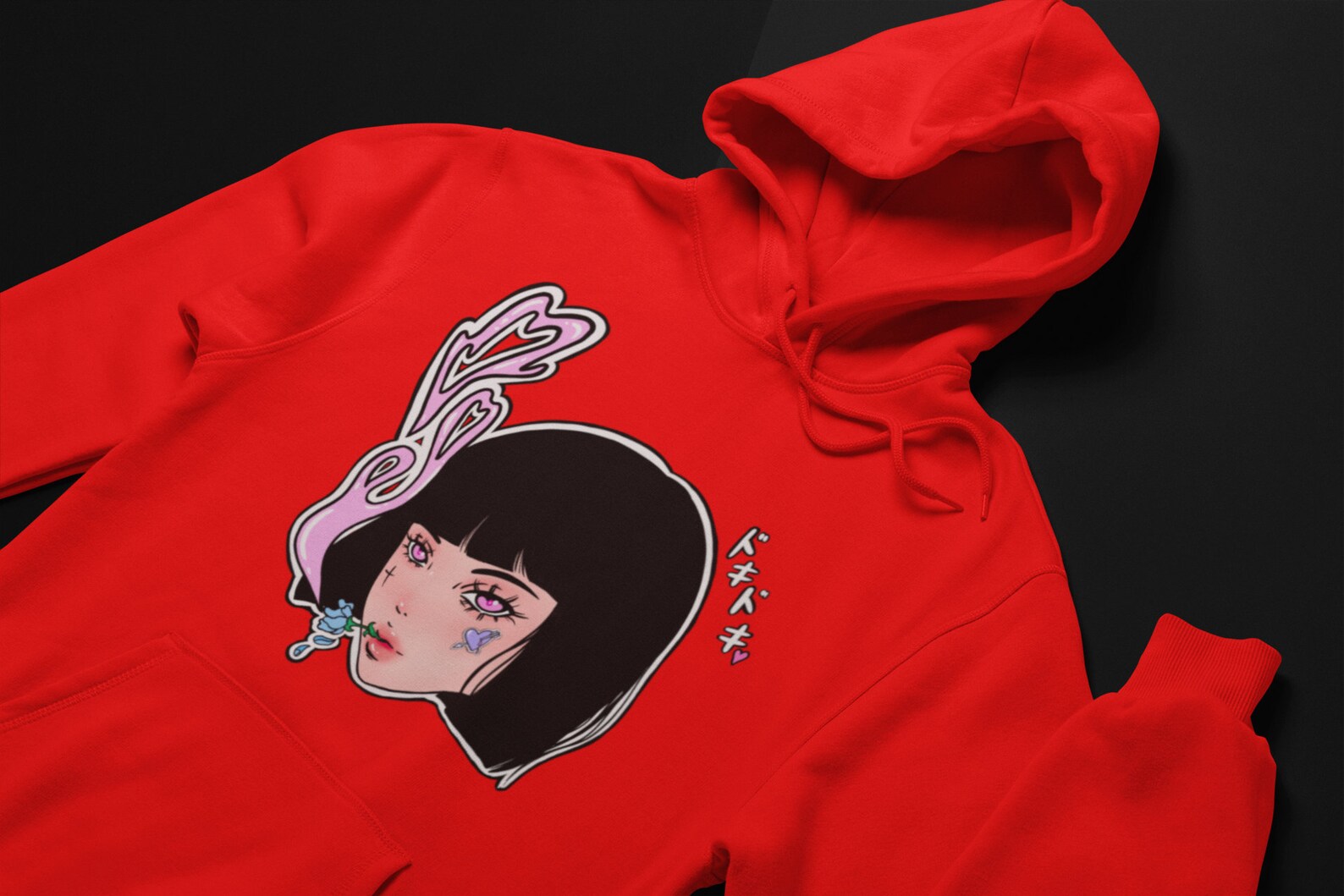 Unisex Pink Anime Girl Shirtkawaii Hoodieanime Girl Etsy