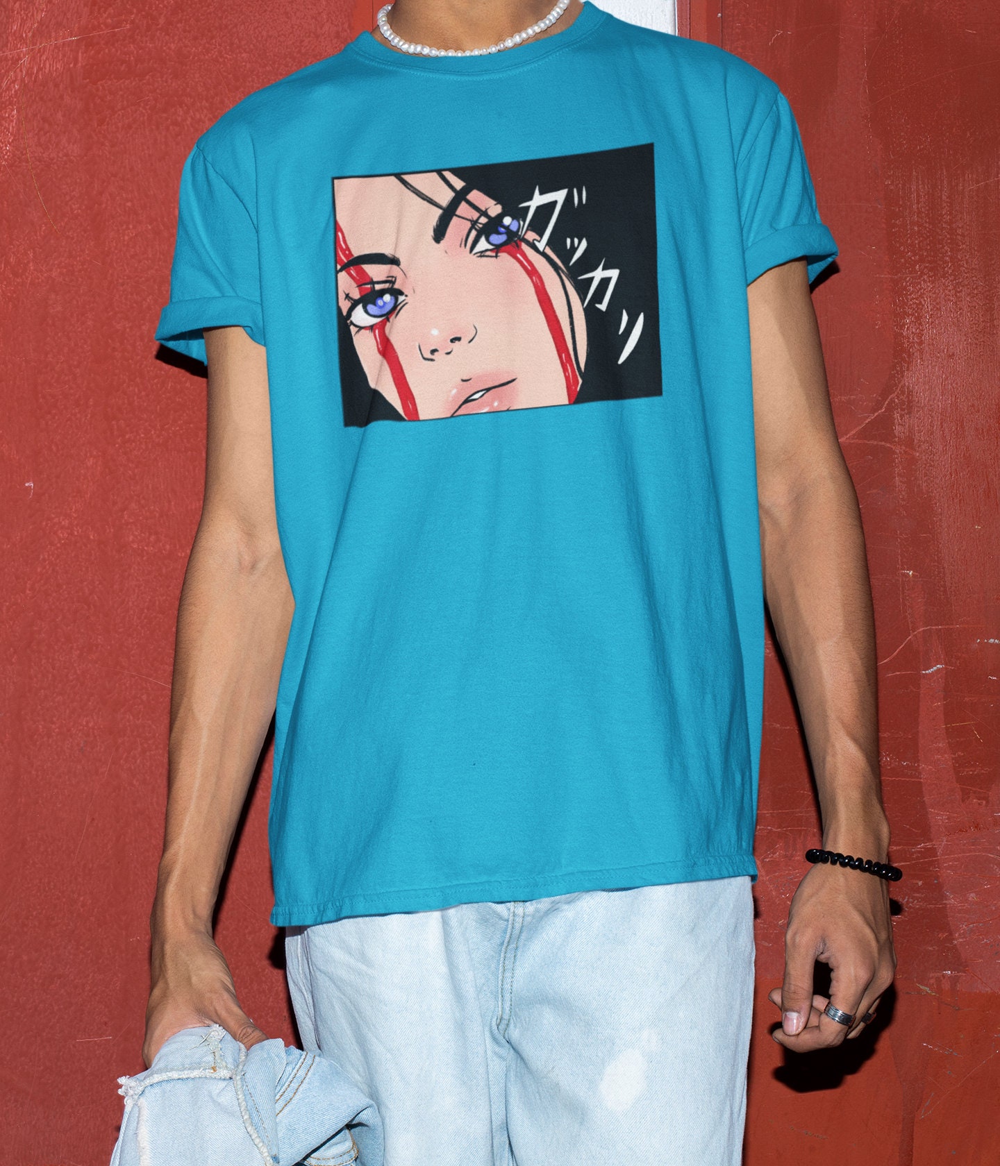 Unisex bloody anime girl shirt-gore anime shirt-anime | Etsy