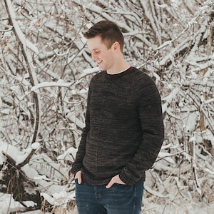 Quentin Crewneck Sweater Knitting Pattern PDF Download