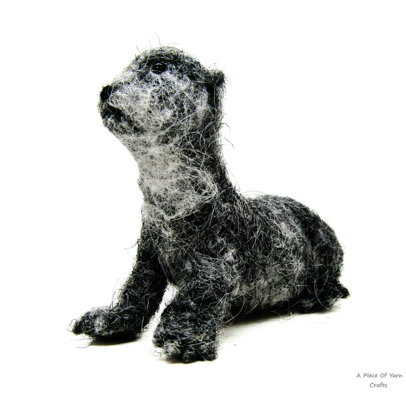 Needle felted baby otter