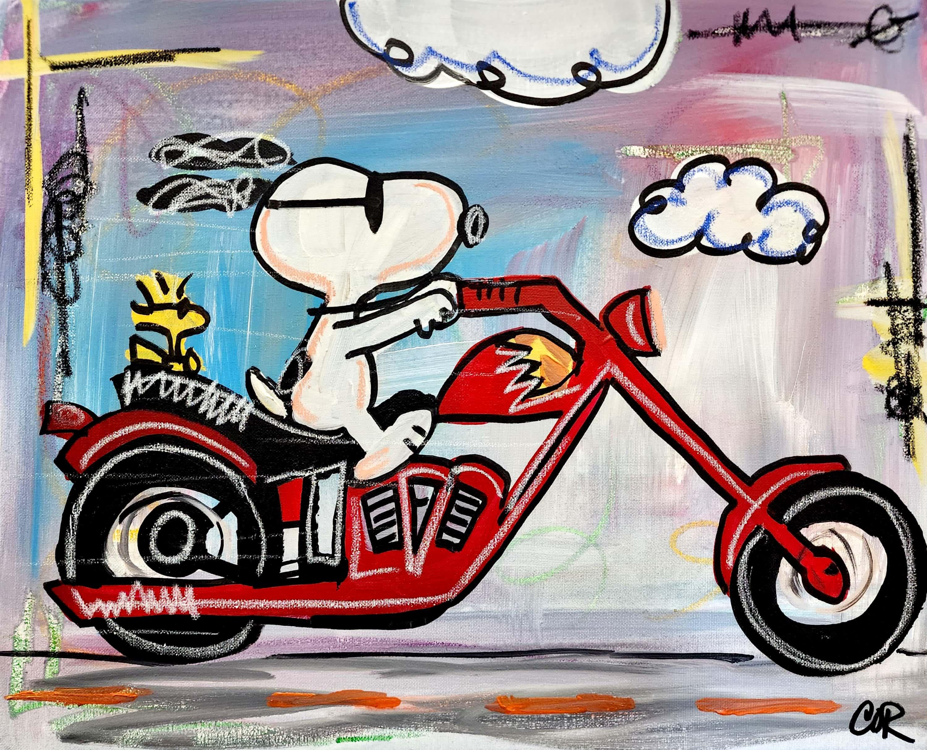 Harley Davidson Snoopy One of Kind Original Handmade