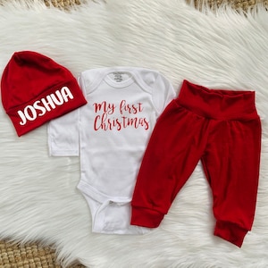 Mi primer traje navideño / mi primer traje navideño de regreso a casa para bebé / traje navideño para bebé