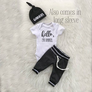 baby boy coming home outfit/ baby boy outfit/ personalized outfit