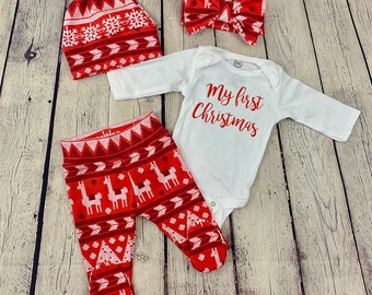 Mein Cirst Weihnachtsoutfit/ bestes Geschenk aller Zeiten/ Baby Weihnachtsoutfit