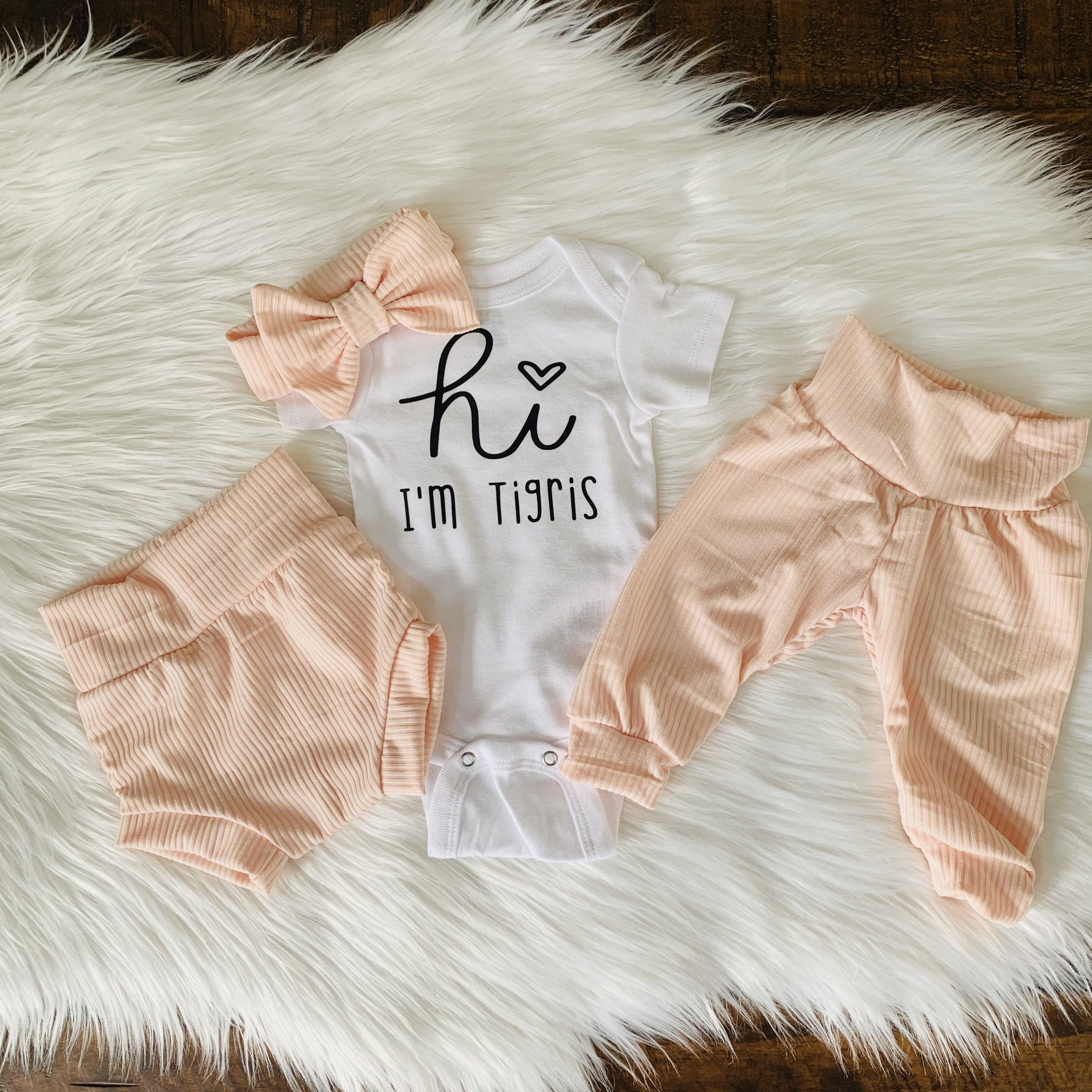 Hi I’m New Here Baby Girl Coming Home Outfit/ Hospital Outfit ...