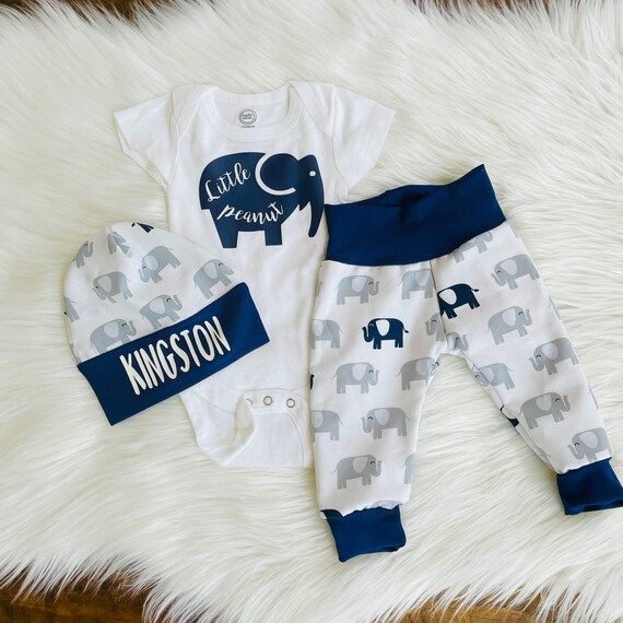 Baby boy elephant store coming home outfit
