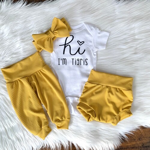 Baby Girl Coming Home Outfit Baby Girl Clothes Newborn Girl Etsy