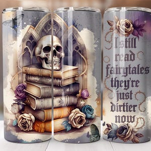 Goth Girl Book Tumbler Romantasy Book lover Tumbler Writer Gift Booktrovert 20 oz Tumbler Gift Bookworm Smut Book Lover Gift Bookish