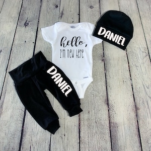 Baby boy coming home outfit/ baby boy outfit/ hello I&#39;m new here