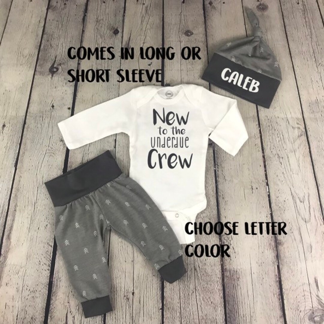 New to the Crew Baby Boy Outfit/coming Home Outfit/baby Boy - Etsy