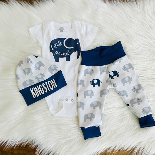 Baby Boy Coming Home Outfit Personalized Navy Cardigan Etsy