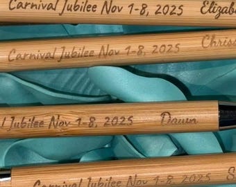 Customizable Bamboo Pens - Laser Engraved - Eco-Friendly Writing Gift - Personalized Office Supplies