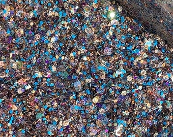 Cowgirl Up Glitter: Blue, Brown, Silver Custom Mix