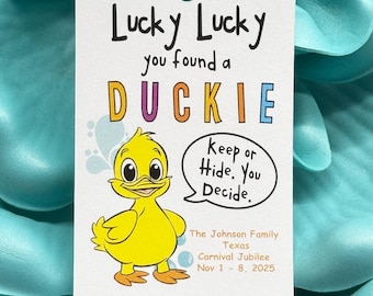 Cruise Duck Tags: Lucky Duckie Find, Personalized