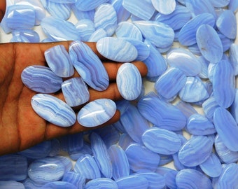 Blue Lace Agate Cabochon Lot Handmade Oval Pear Gemstones Wholesale Lot Handmade Mix Shape Cabochon Blue Lace Agate Wholesale Lot