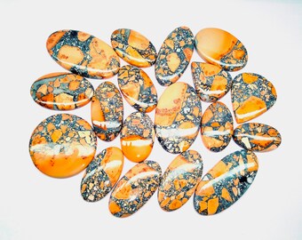 60/% Sell Natural Malingano Jasper Rare Top Quality Handmade Malingano Jasper Cabochon Loos Gemstone Jewelry Making Stone 76Cts 40x40x4mm