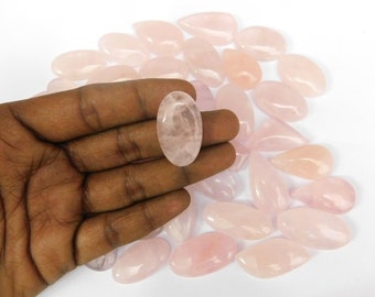 COLLEZIONE! Cabochon Di Quarzo Rosa. Gemma Naturale Di Quarzo Rosa