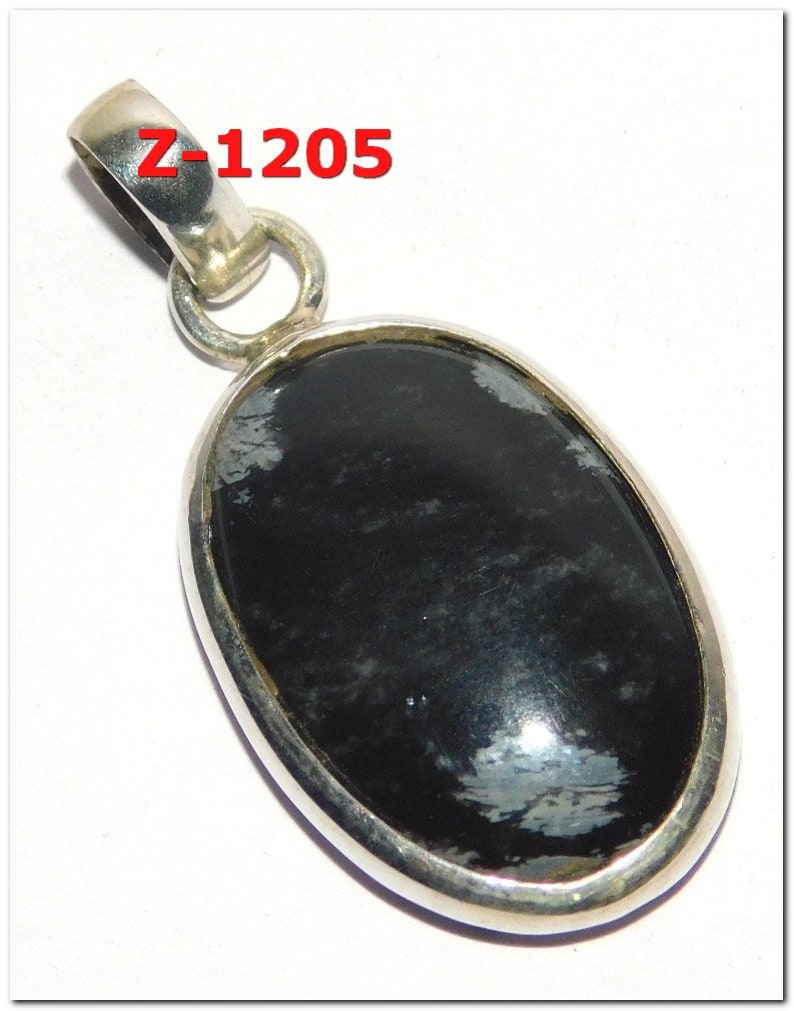 Labrodorite Snowflake obsidian Gemstone Pendant Handmade 925 Sterling Silver Pendant Natural Jewelry Vintage Pendant