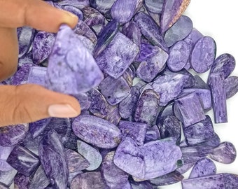 Natural Purple Charoite Handmade Cabochon Lot Loose Gemstones for Jewelry