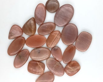 Natural Moonstone Cabochon Smooth Moonstone Gemstone Attractive Peach Moonstone Collection Healing Negative Energy Moonstone Gems