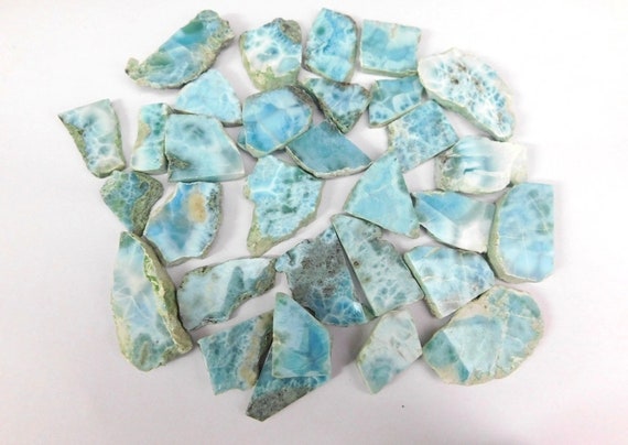 ラリマー　ルーススラブ 天然ラリマースラブルースジェムストーンピース - スカイブルー卸売