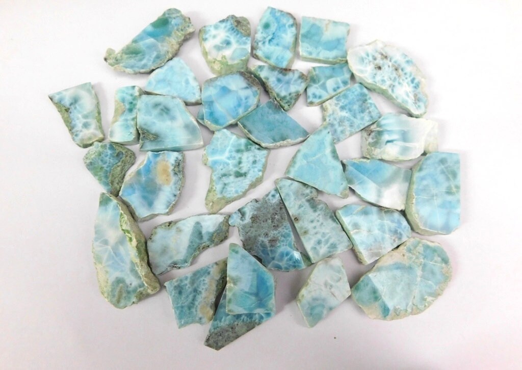 天然ラリマースラブルースジェムストーンピース - スカイブルー卸売