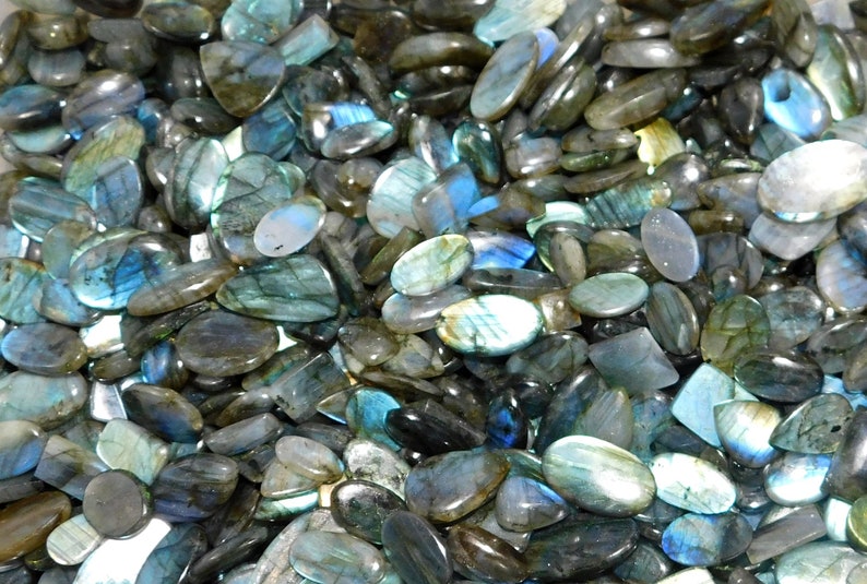 Labradorite Cabochon Natural Blue Fire Shape Loose Semi Precious Gemstones Cabochon Lot Wholesale Lot Hand picked Wholesale