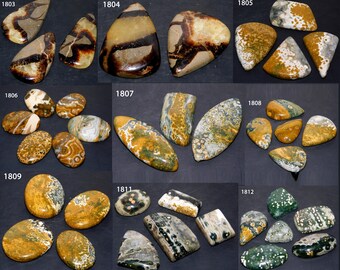 Ocean Jasper Cabochon Lot Natural Halls Loose Gemstones Wholesale Lot