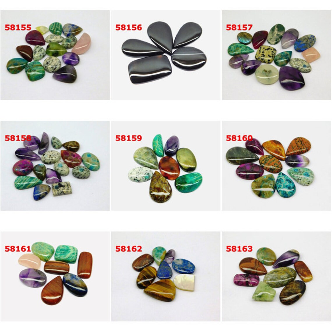 Natural Mix Cabochon Lot Loose Gemstones pour bijoux Opal Etsy