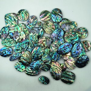 Beautiful Paua Abalone Shell Natural Cabochon Lot Paua Abalone Shell Gemstone Lot Natural Paua Abalone Loose Stone For Jewelry Making image 5